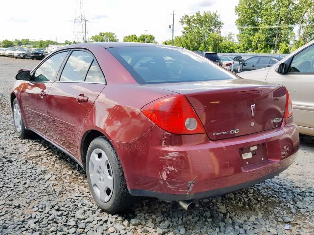 1G2ZF57B084300852 - 2008 PONTIAC G6 VALUE L MAROON photo 3