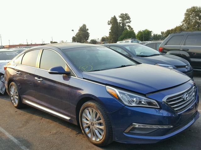 5NPE34AF6FH189112 - 2015 HYUNDAI SONATA SPO BLUE photo 1