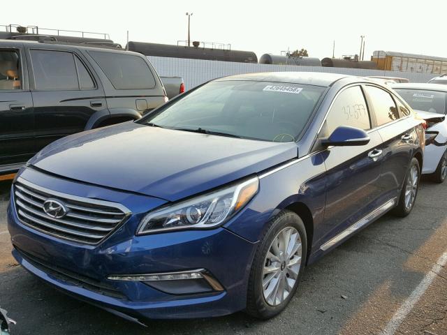 5NPE34AF6FH189112 - 2015 HYUNDAI SONATA SPO BLUE photo 2