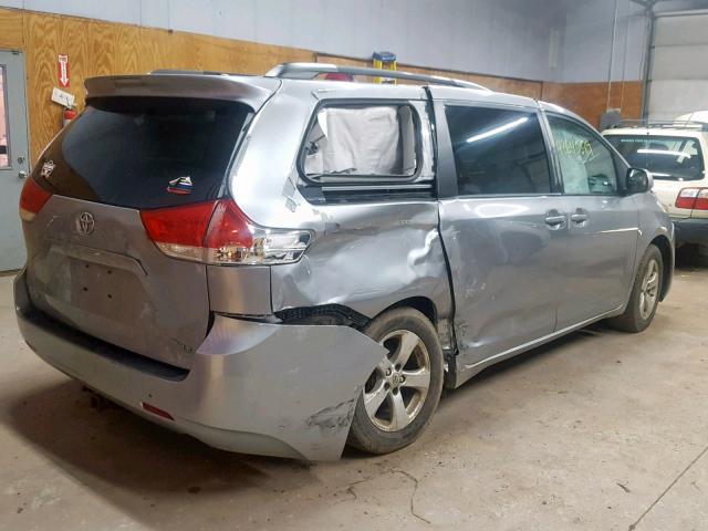 5TDKK3DC6BS126095 - 2011 TOYOTA SIENNA LE GRAY photo 4