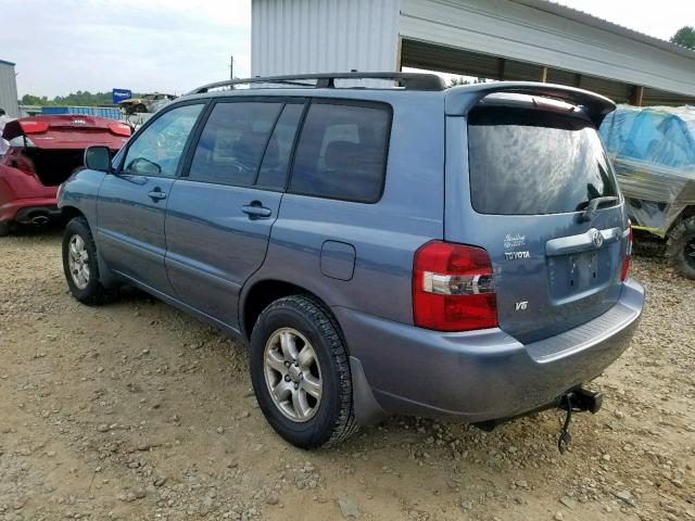 JTEGP21A260117029 - 2006 TOYOTA HIGHLANDER BLUE photo 3