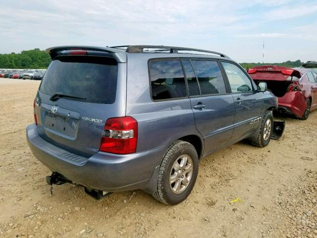 JTEGP21A260117029 - 2006 TOYOTA HIGHLANDER BLUE photo 4