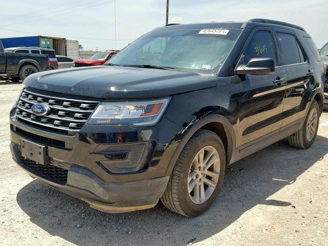 1FM5K7B82HGD86897 - 2017 FORD EXPLORER BLACK photo 2