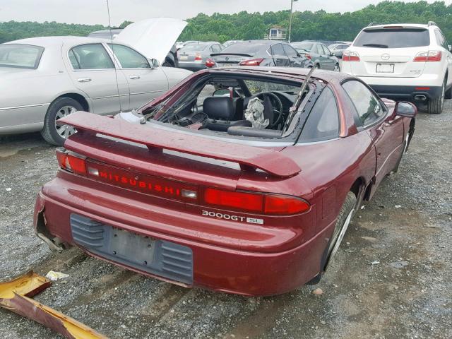 JA3XD64B1NY040015 - 1992 MITSUBISHI 3000 GT SL MAROON photo 4