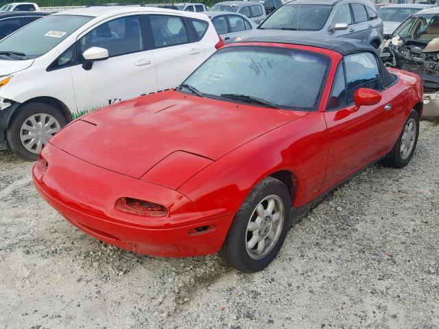 JM1NA3510L0140396 - 1990 MAZDA MX-5 MIATA RED photo 2