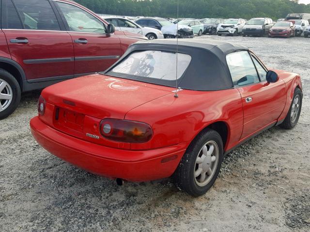 JM1NA3510L0140396 - 1990 MAZDA MX-5 MIATA RED photo 4