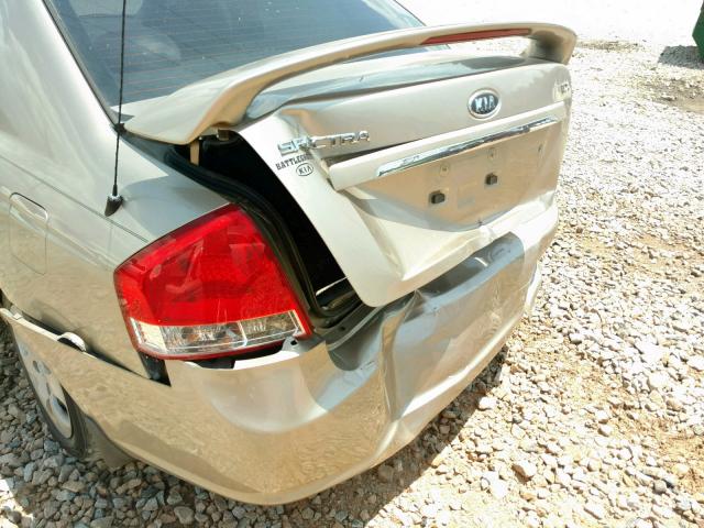 KNAFE121885517081 - 2008 KIA SPECTRA EX GOLD photo 9