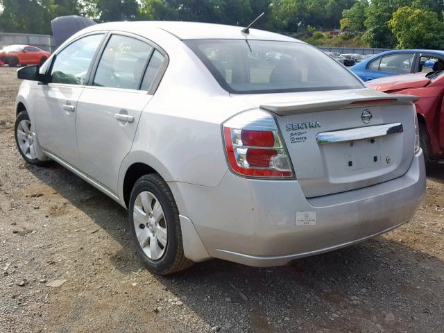 3N1AB6AP2CL785645 - 2012 NISSAN SENTRA 2.0 SILVER photo 3