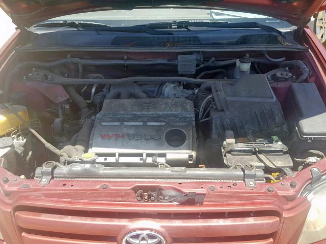 JTEDP21A940013914 - 2004 TOYOTA HIGHLANDER RED photo 7