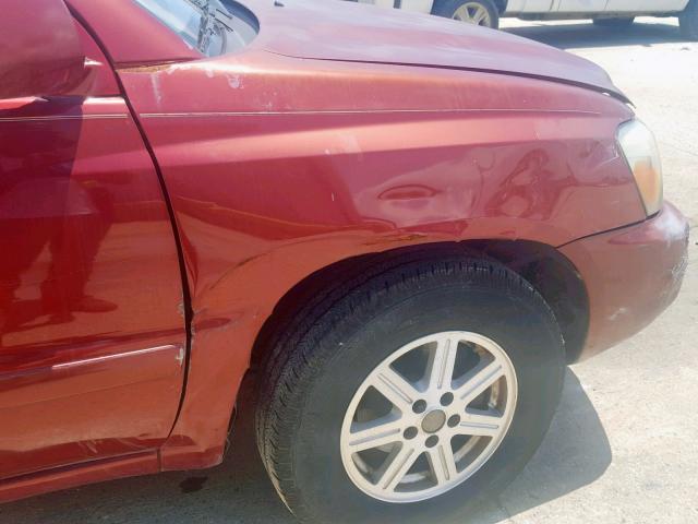 JTEDP21A940013914 - 2004 TOYOTA HIGHLANDER RED photo 9