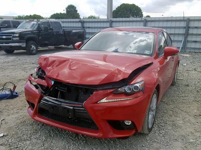 JTHBA1D23G5003882 - 2016 LEXUS IS 200T RED photo 2