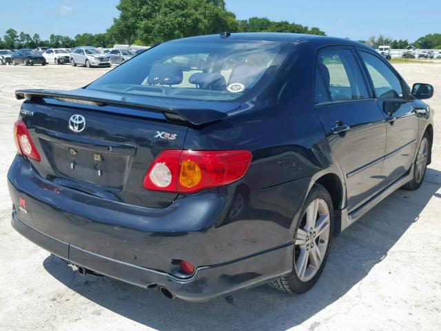 1NXBE40E29Z046315 - 2009 TOYOTA COROLLA XR BLACK photo 4