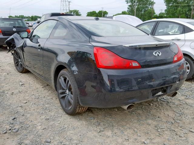 JNKCV64F49M650082 - 2009 INFINITI G37 BLACK photo 3