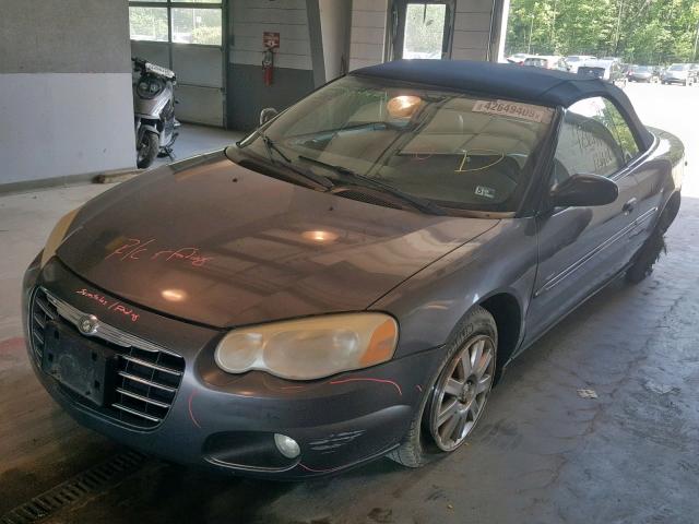 1C3EL55R84N263500 - 2004 CHRYSLER SEBRING LX CHARCOAL photo 2