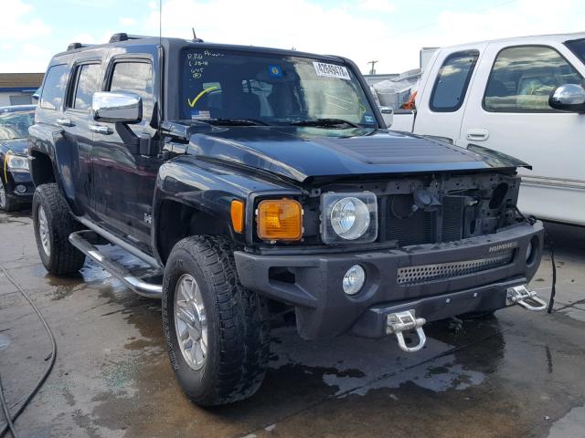 5GTDN13EX78220119 - 2007 HUMMER H3 BLACK photo 1