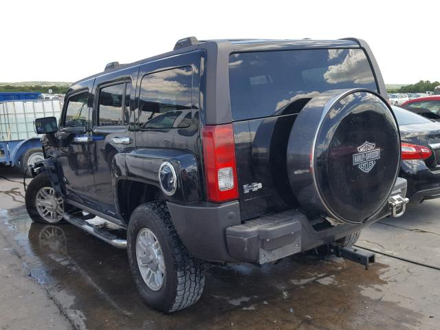 5GTDN13EX78220119 - 2007 HUMMER H3 BLACK photo 3