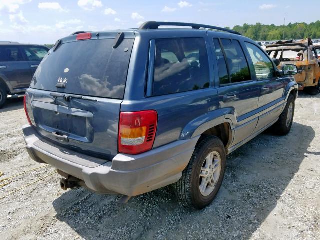 1J4GX48S62C165277 - 2002 JEEP GRAND CHER BLUE photo 4