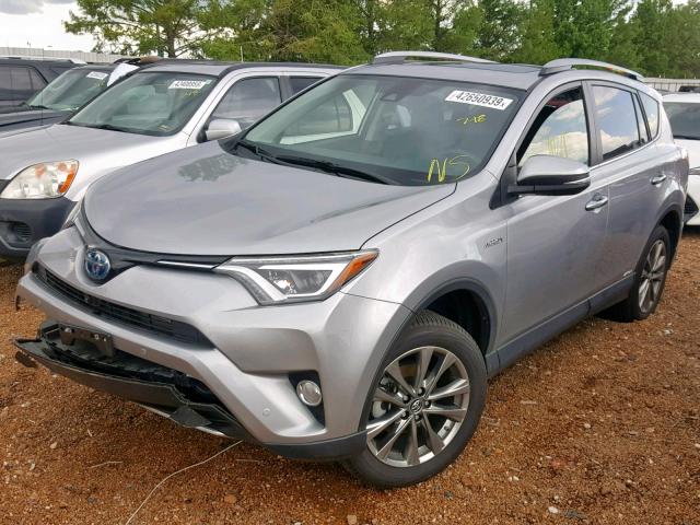 JTMDJREV0JD211815 - 2018 TOYOTA RAV4 HV LI GRAY photo 2