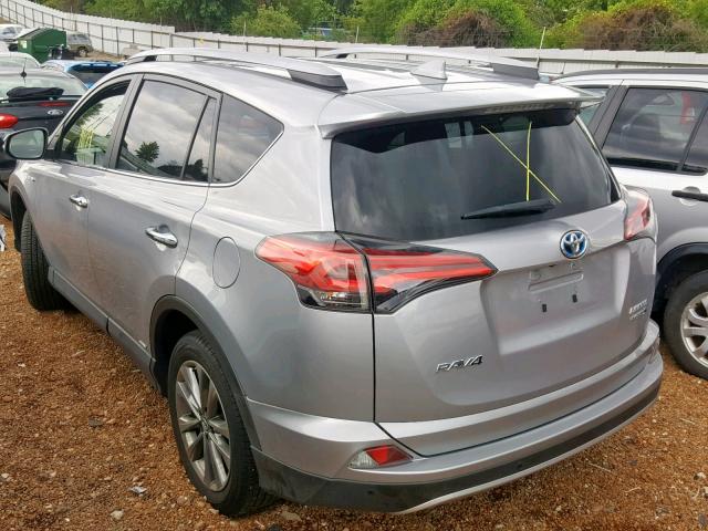 JTMDJREV0JD211815 - 2018 TOYOTA RAV4 HV LI GRAY photo 3