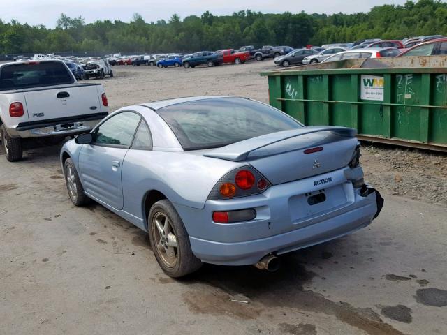 4A3AC44G73E064616 - 2003 MITSUBISHI ECLIPSE GS BLUE photo 3