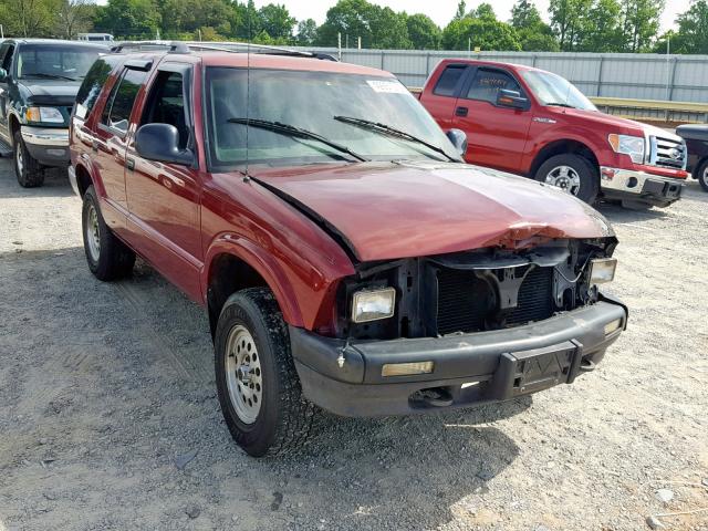 1GNDT13WXSK236040 - 1995 CHEVROLET BLAZER BURGUNDY photo 1