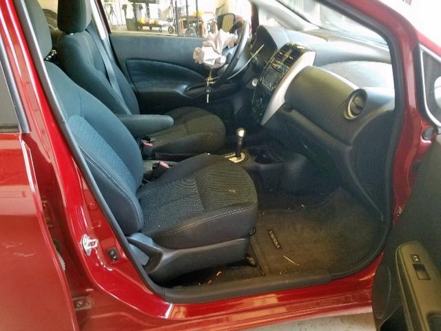 3N1CE2CP6FL414482 - 2015 NISSAN VERSA NOTE RED photo 5