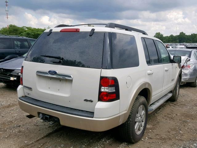 1FMEU74878UA33743 - 2008 FORD EXPLORER E WHITE photo 4