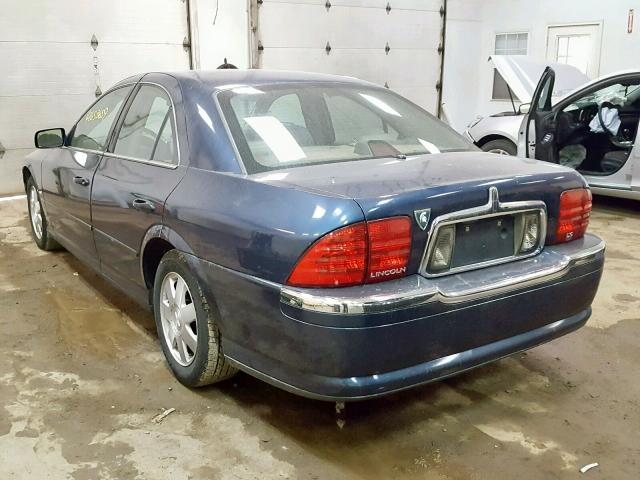 1LNHM86S12Y709857 - 2002 LINCOLN LS BLUE photo 3