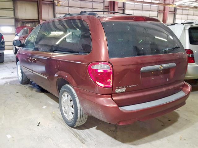 2A4GP54L77R210827 - 2007 CHRYSLER TOWN & COU MAROON photo 3