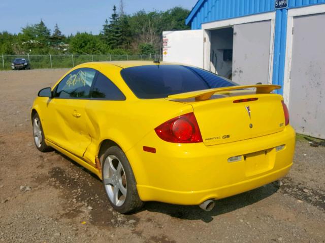 1G2AN18H697243021 - 2009 PONTIAC G5 GT YELLOW photo 3