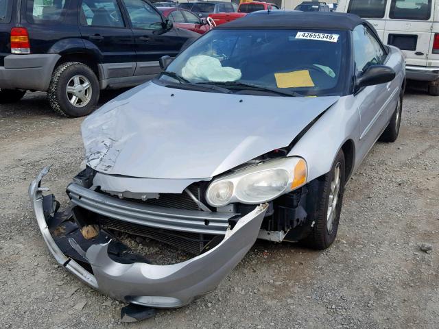 1C3EL75R45N614187 - 2005 CHRYSLER SEBRING GT SILVER photo 2