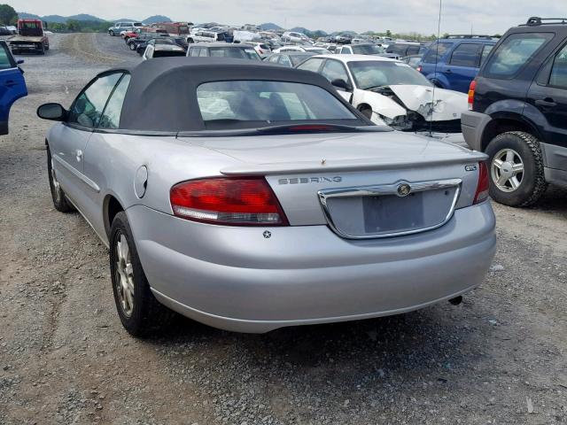 1C3EL75R45N614187 - 2005 CHRYSLER SEBRING GT SILVER photo 3