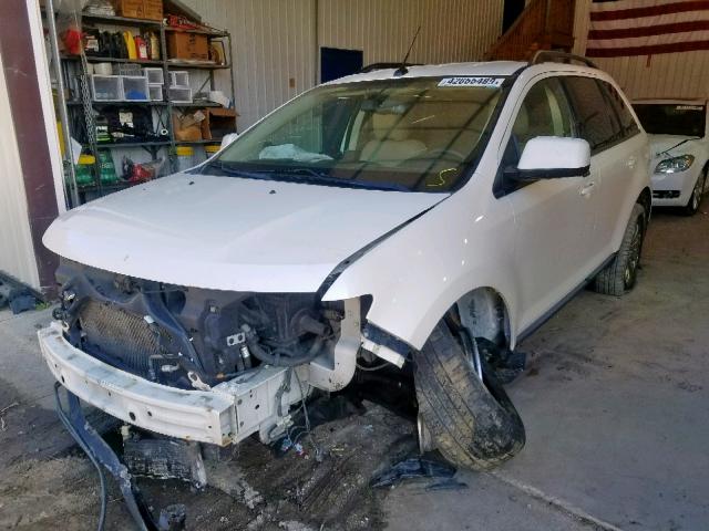 2FMDK48C58BA48200 - 2008 FORD EDGE SEL WHITE photo 2