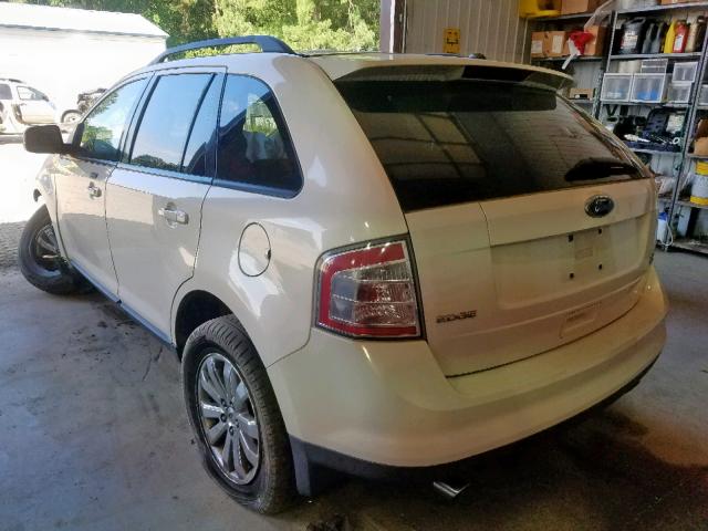 2FMDK48C58BA48200 - 2008 FORD EDGE SEL WHITE photo 3