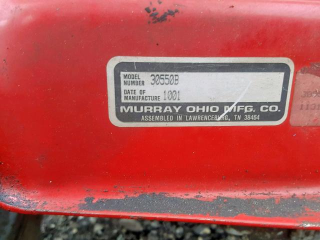 30550B - 2001 MURR LAWNMOWER RED photo 9