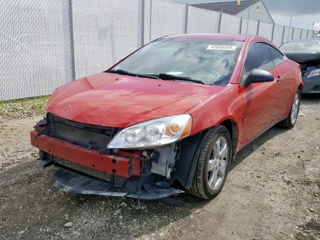 1G2ZH18N974109554 - 2007 PONTIAC G6 GT RED photo 2