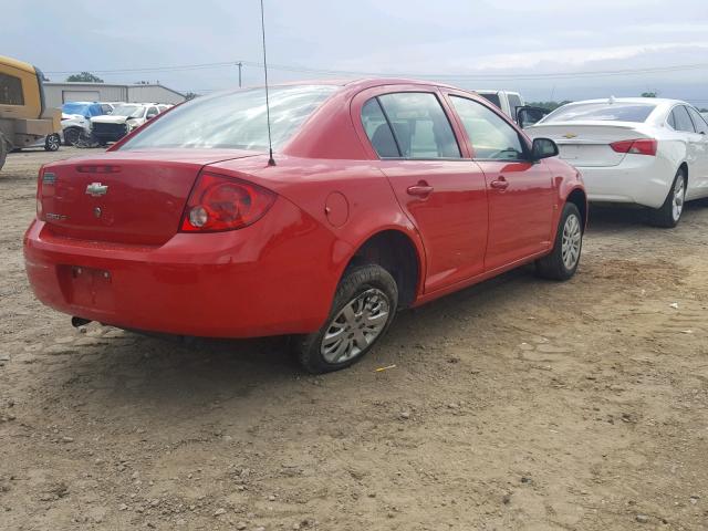 1G1AT58H197148349 - 2009 CHEVROLET COBALT LT RED photo 4