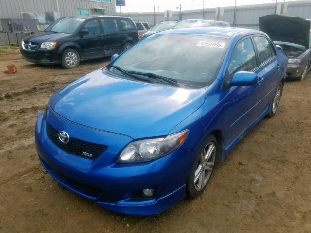 2T1BE4EE6AC033193 - 2010 TOYOTA COROLLA XR BLUE photo 2