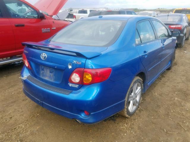 2T1BE4EE6AC033193 - 2010 TOYOTA COROLLA XR BLUE photo 4