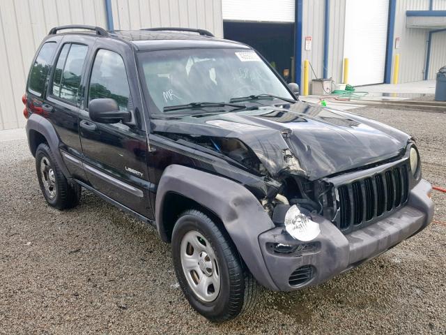 1J4GK48K74W133602 - 2004 JEEP LIBERTY SP BLACK photo 1