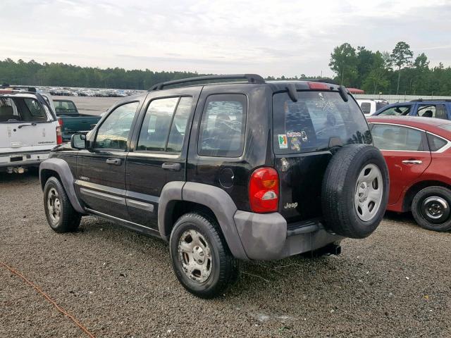 1J4GK48K74W133602 - 2004 JEEP LIBERTY SP BLACK photo 3