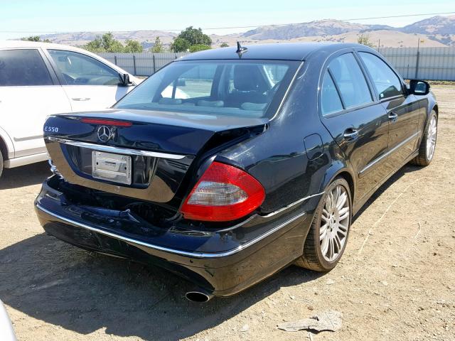 WDBUF72X77B052600 - 2007 MERCEDES-BENZ E 550 BLACK photo 4