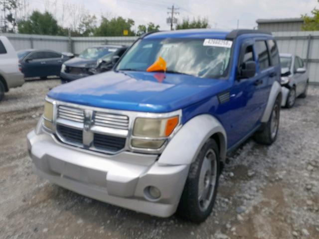 1D8GU58K47W714390 - 2007 DODGE NITRO SLT BLUE photo 2