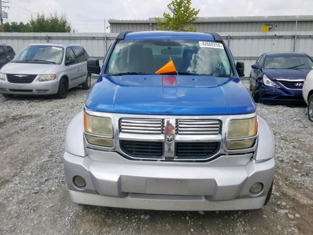 1D8GU58K47W714390 - 2007 DODGE NITRO SLT BLUE photo 9