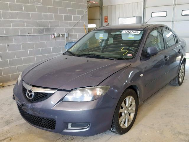 JM1BK12F581792095 - 2008 MAZDA 3 I GRAY photo 2