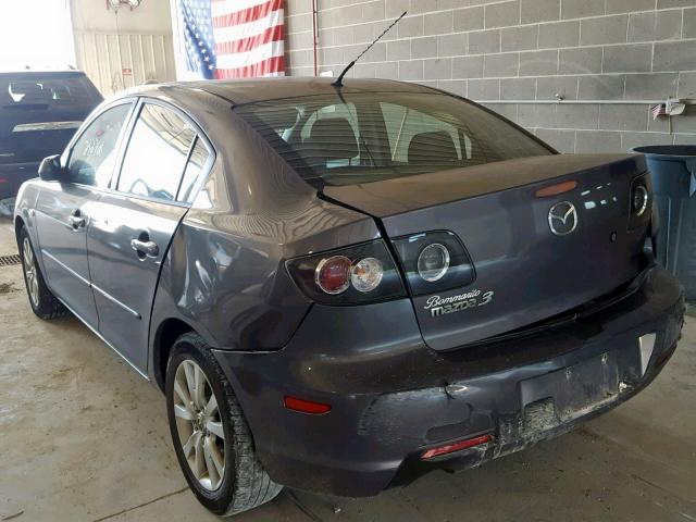 JM1BK12F581792095 - 2008 MAZDA 3 I GRAY photo 3