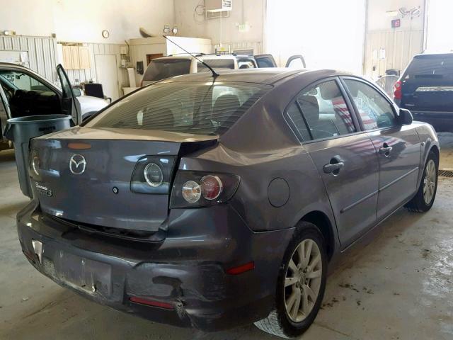 JM1BK12F581792095 - 2008 MAZDA 3 I GRAY photo 4