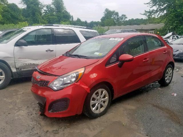 KNADM5A37D6132815 - 2013 KIA RIO LX RED photo 2