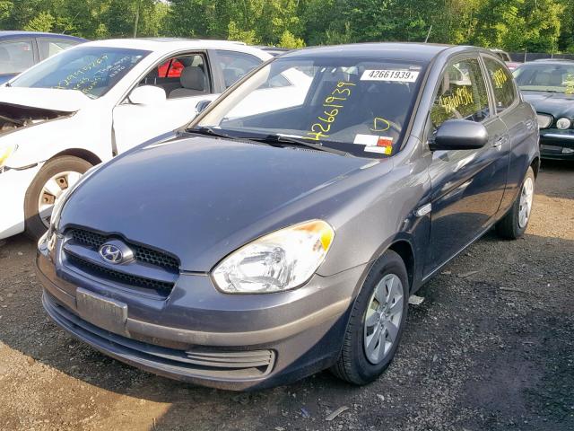 KMHCM3AC1AU152757 - 2010 HYUNDAI ACCENT BLU GRAY photo 2