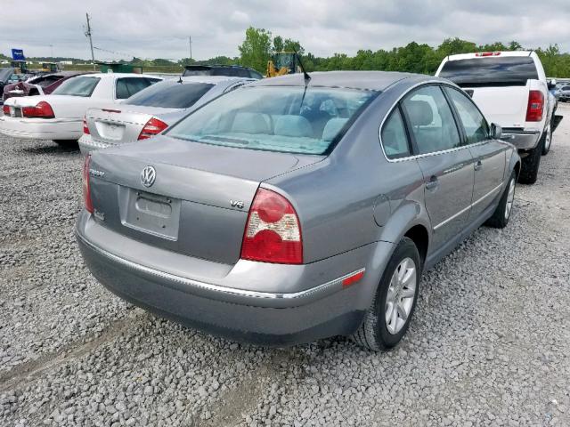 WVWPH63B81P295641 - 2001 VOLKSWAGEN PASSAT GLS GRAY photo 4